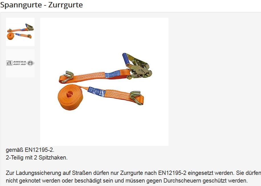 Zurrgurt mit Ratsche Gurt 35mm 0,5+3,5m