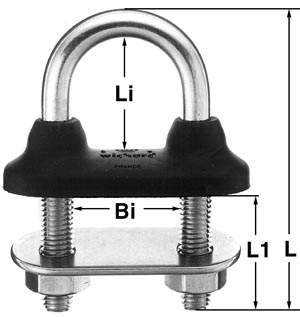 U-Bolzen 5x60mm Wichard schwarz wasserd - zum Schließen ins Bild klicken