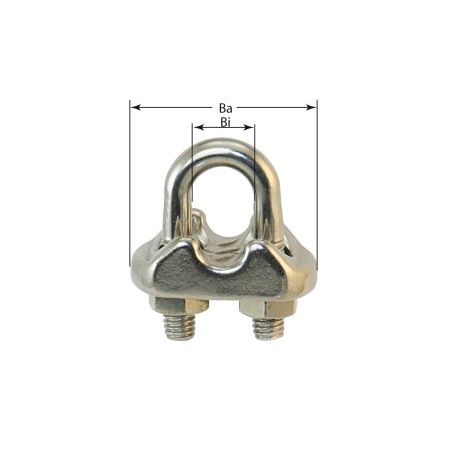 Drahtseilklemme 2mm niro (Bügel) 100Stk