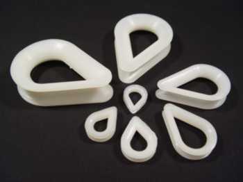 Kausche 14mm Kunststoff weiß