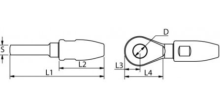 Schraubterminal Auge 10,2mm f 5mm Draht