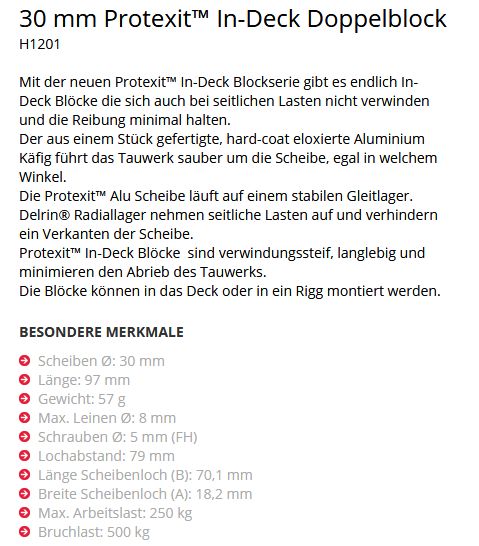 1201 Protexit 30mm Indeckblock zweifach 1201 Protexit 30mm Indeckblock zweifach