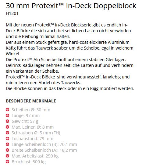 1201 Protexit 30mm Indeckblock zweifach