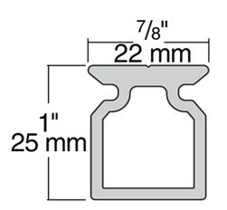 374.4 22mm retrofit Schiene 120cm hoch