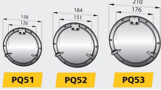 Vetus Bullauge PQ53 176/210mm m Gelsengi