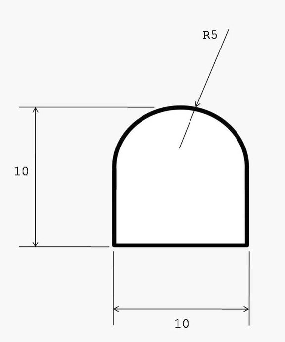 Goiot Dichtung 95658 10x10mm Cristal Hat