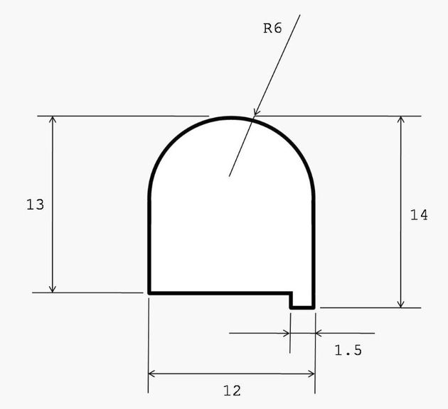 Goiot Dichtung 95659 12x12mm Cristal Hat