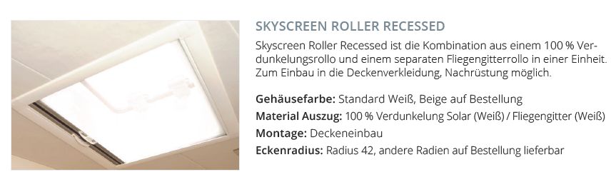 Skyscreen RollerRec 40 421x421mm Einbau