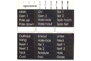 Spinlock Hebel Sticker deutsch engl.frz.