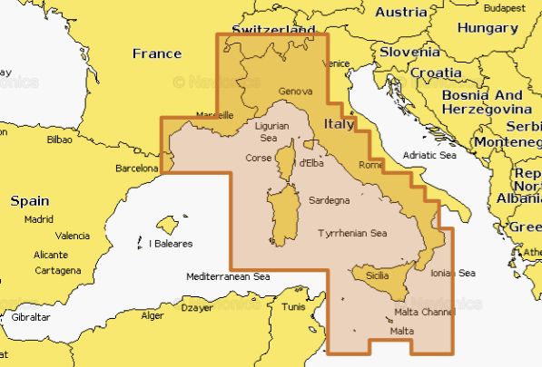 Navionics Platinum+ 012R MedSeaCentWest