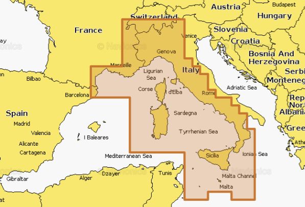 Navionics Platinum+ 012R MedSeaCentWest