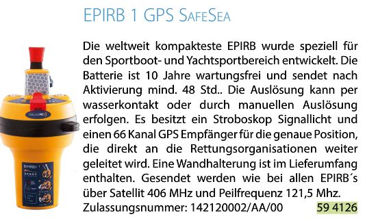 Ocean Signal resuceME EPIRB1 GPS SafeSea