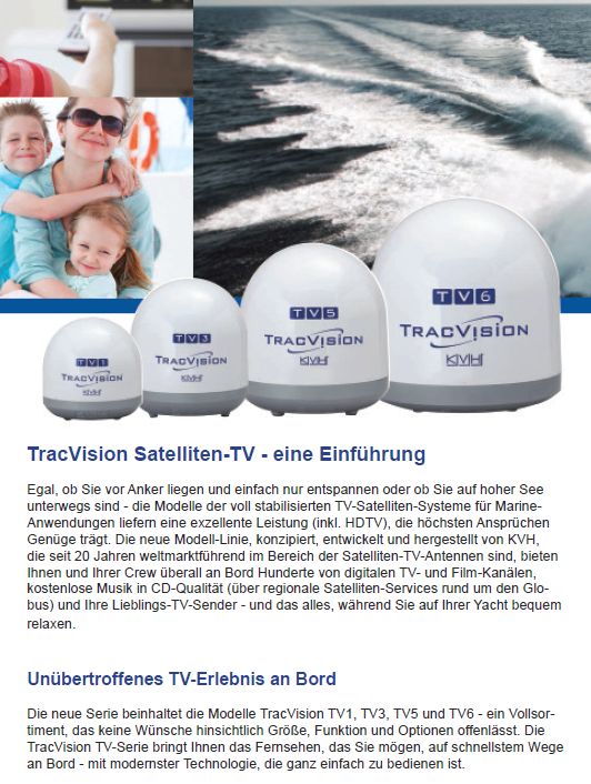 KVH TracVision TV3 w/IP TV Hub Dual LNB