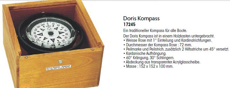 Kompass Doris Holzkasten 152x152mm Z/ABC