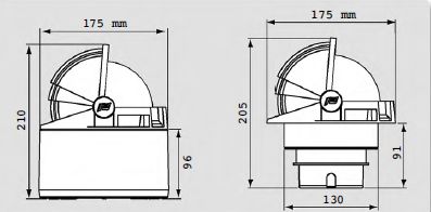 Kompass Olympic 135 Einbau weiß Rose sch