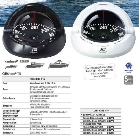 Kompass Offsore 115 weiß Rose weiß konis