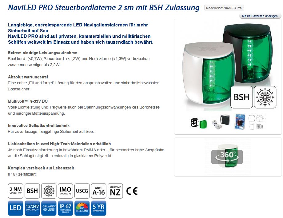 Naviled Pro Steuerb. 2NM Grilamid black - zum Schließen ins Bild klicken