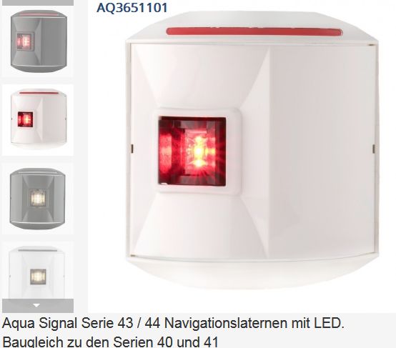 Positionslampe AQ44 LED Bb-Laterne weiß