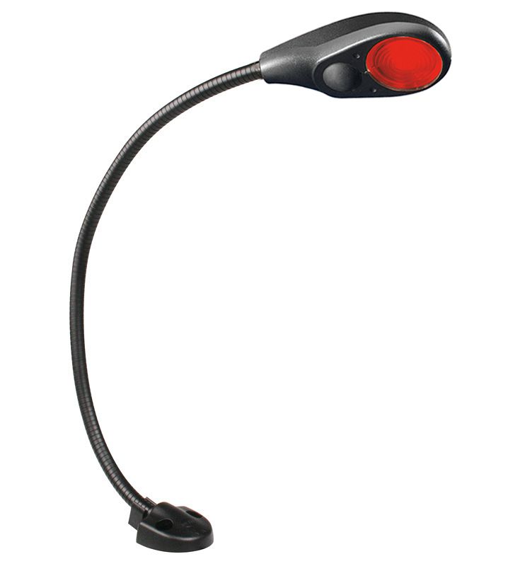 Flexi Spot Lampe 400mm schwarz LED rot