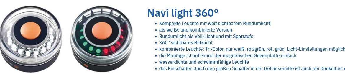 Positionslampe Navilight LED 360° weiß - zum Schließen ins Bild klicken
