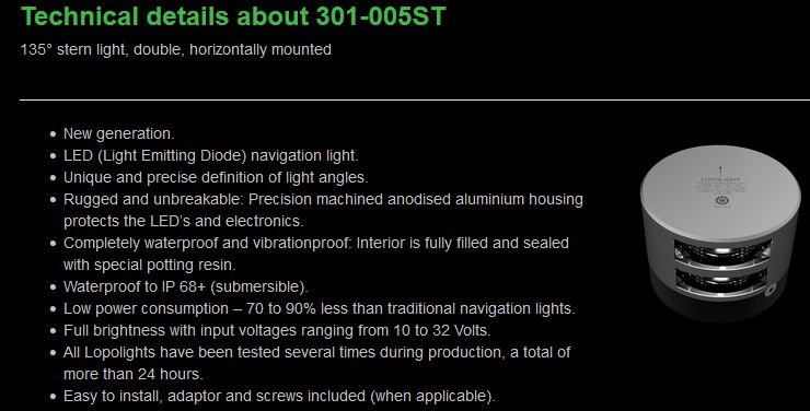 Lopolight 301-005ST -20m 135° weiß 2fach