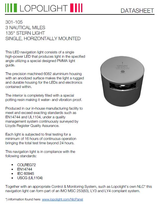Lopolight 301-105ST 50m+ Hecklicht 2fach