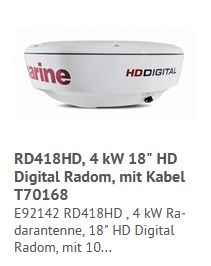 Raymarine 4kW Digitalradom 46cm 10m Kabe