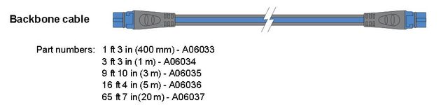 Raymarine STNG Backbone Kabel 3m - zum Schließen ins Bild klicken
