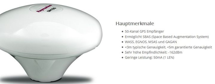 Raymarine GA150 ext GNSS Antenne 10mKabl - zum Schließen ins Bild klicken