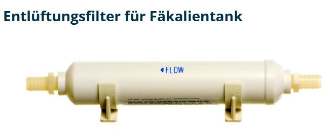 Filter für Fäkalientank 3/4" 280mm