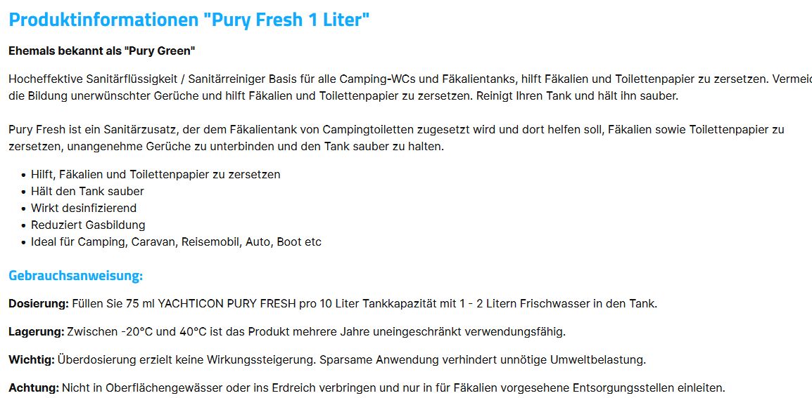Pury Fresh 1 Liter