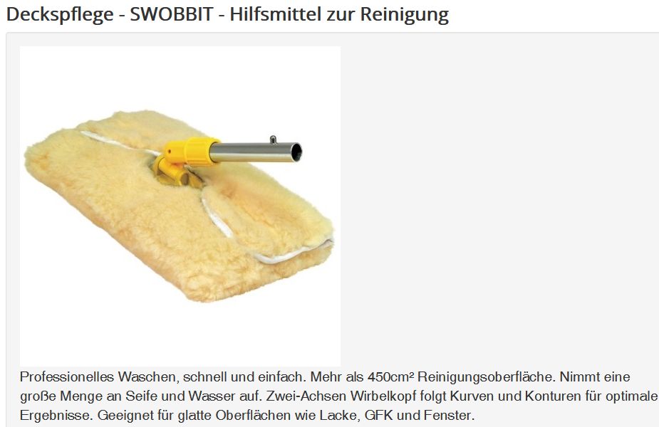 Swobbit Waschaufnahme mit Schaffell