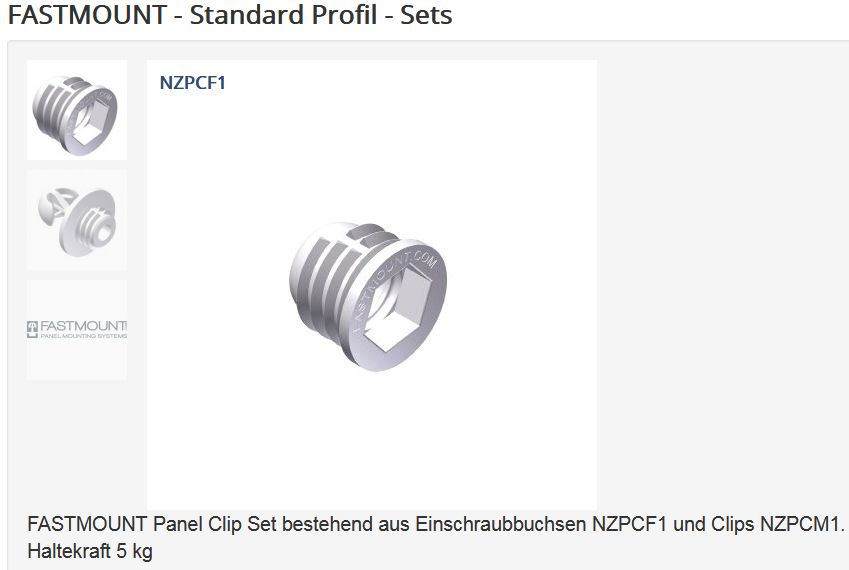 Fastmount Clip Set NZPC01-100Stk CF1/CM1