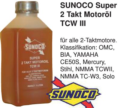 Sunoco 2Takt Motoröl TCWIII 1 Liter - zum Schließen ins Bild klicken