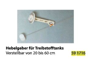 Benzintank Hebelgeber von 20-60cm einste - zum Schließen ins Bild klicken