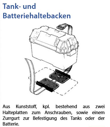 Tankunterlage Kunststoff mit Gurt - zum Schließen ins Bild klicken