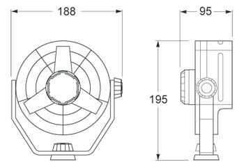 Ventilator Turbo 12V 70/95Liter weiß - zum Schließen ins Bild klicken