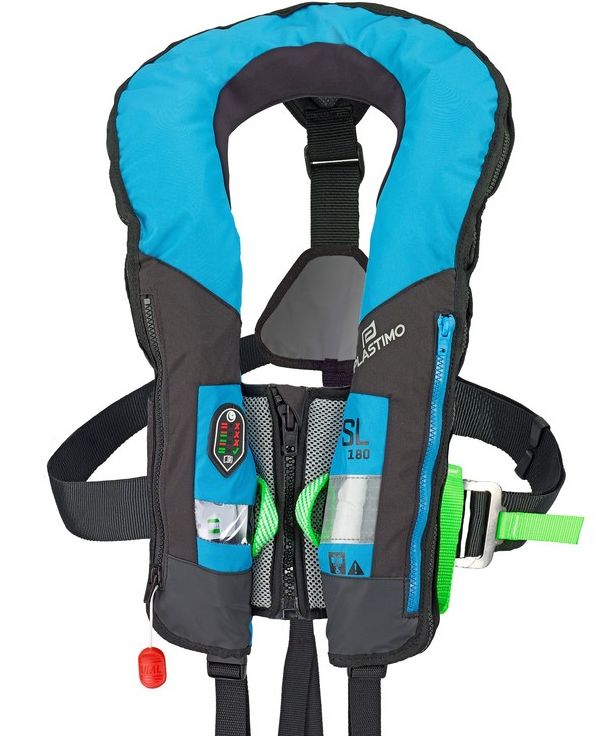 Rettungsweste SL180 türkis SG/Harness/Pr - zum Schließen ins Bild klicken