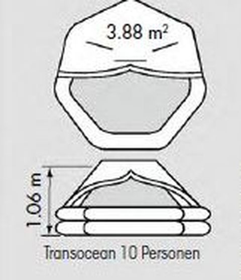 Rettungsinsel Transocean ISAF 10Pers Con