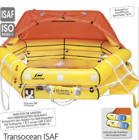 Rettungsinsel Transocean+ ISAF 4Pers Con