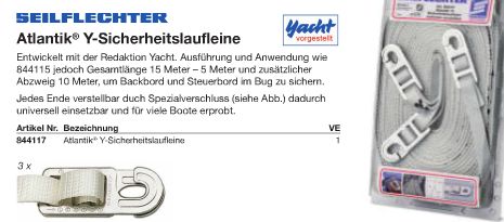 Sicherheitslaufleine Y 15m(5m/10mY) weiß