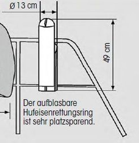 Rettungsring Hufeisen aufblasbar m Licht - zum Schließen ins Bild klicken