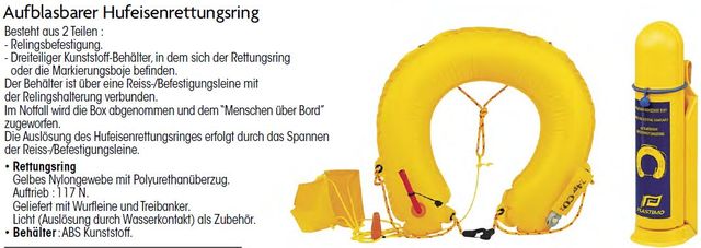 Rettungsring Hufeisen 64887 gelb ohne Li