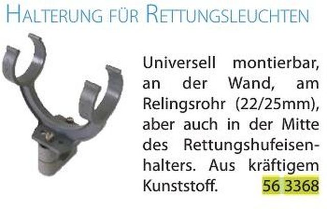 Halterung für Rettungsleuchte