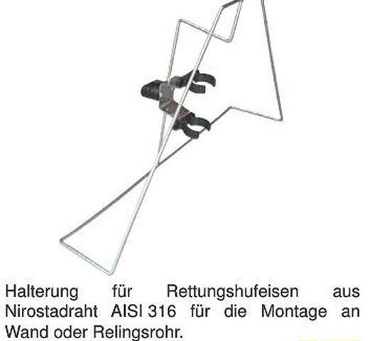 Halter für Hufeisen-Rettungsring - zum Schließen ins Bild klicken