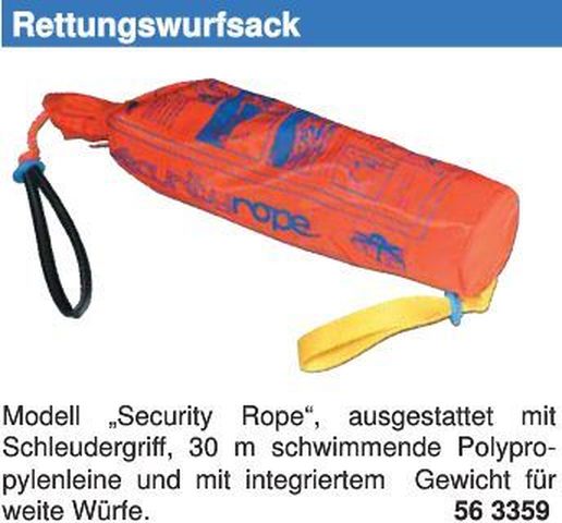 Wurfsack Security Rope mit 30m Leine