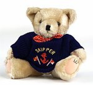 Maritimer Teddybär Skipper - zum Schließen ins Bild klicken