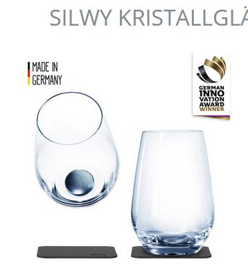 Silwy Wasserglas 0,4L 2Stk Magnetboden