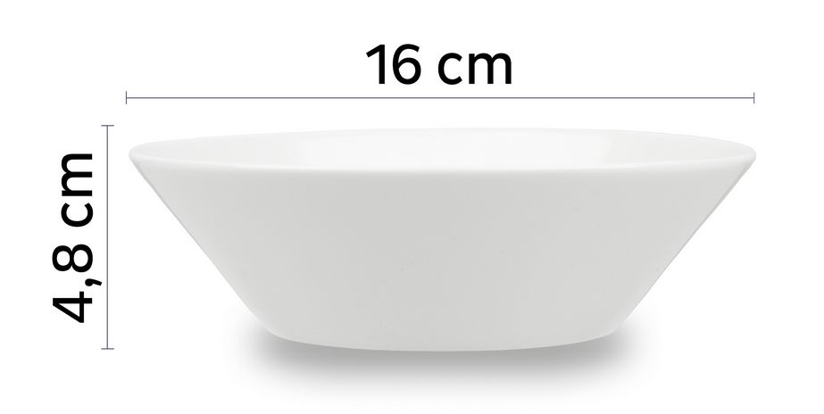 Silwy Porzellan-Magnet-Bowl 16cm/2x weiß