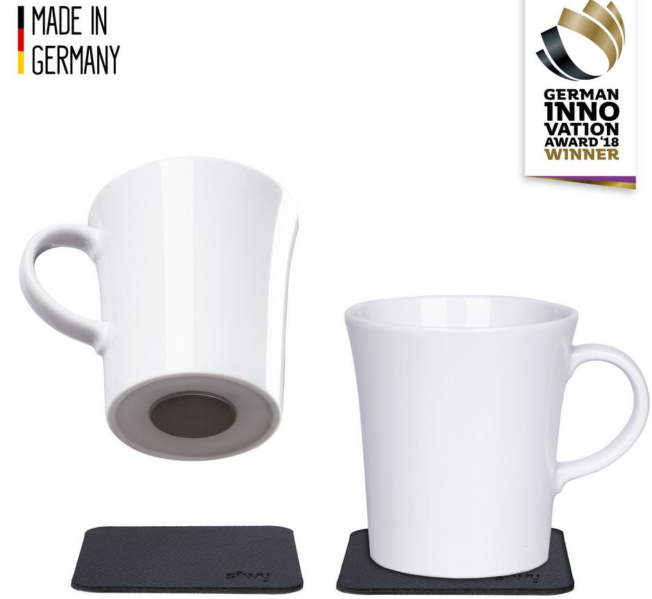 Silwy Porzellan Magnet-Tasse 2Stk reinwe